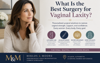 Woman consulting with an experienced vaginal rejuvenation surgeon about the best surgery for vaginal tightening after childbirth or aging.