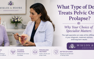 Patient consulting with a specialist about pelvic organ prolapse treatment