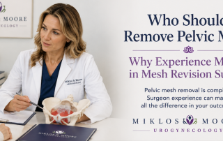 Patient consulting with an experienced pelvic mesh removal surgeon about mesh revision surgery